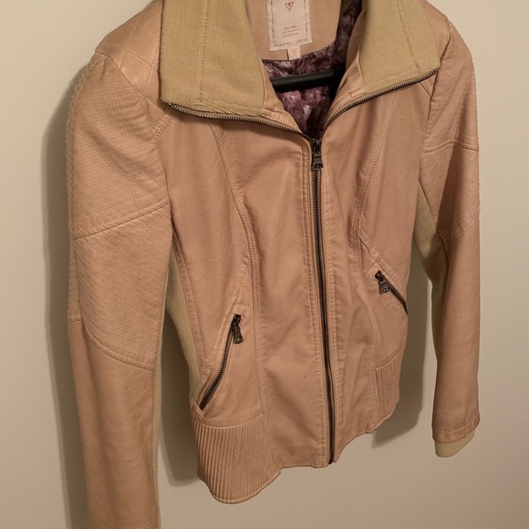 Vintage GUESS faux leather bomber style jacket - Picture 2 of 8